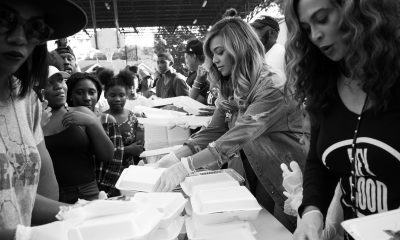 Beyonce serving food