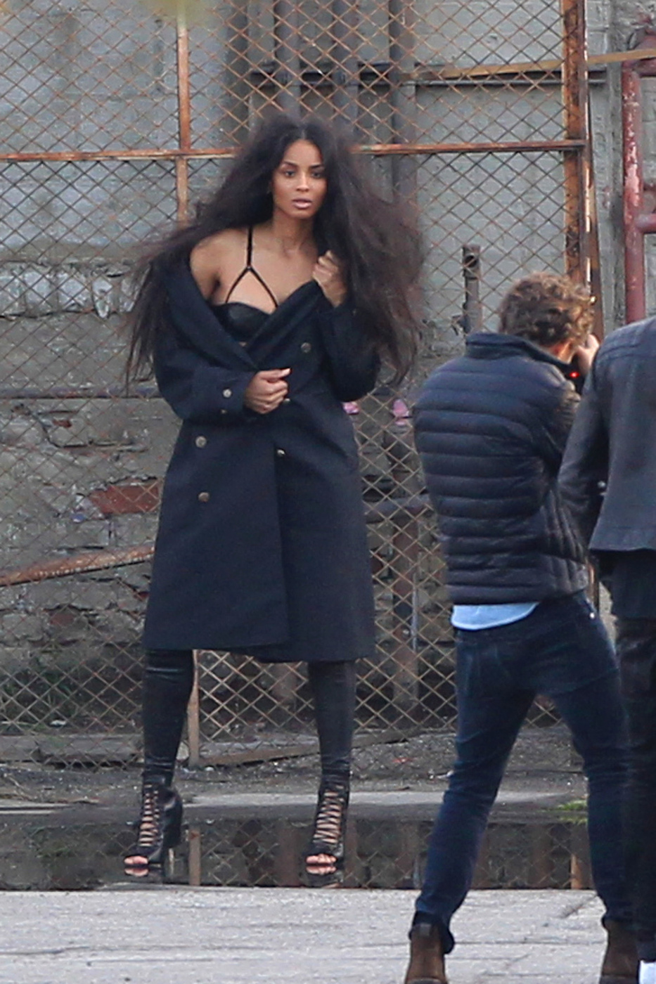Ciara is seen doing a photo shoot for Vogue Magazine in Los Angeles