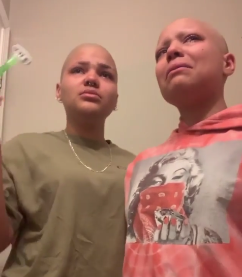 Sister Shaves Eyebrows For Sister With Cancer