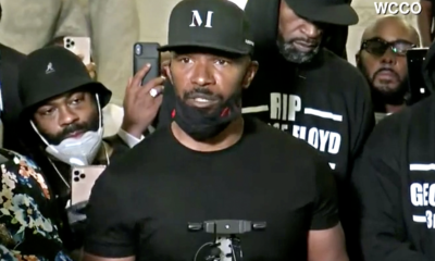Jamie Foxx And Stephen Jackson Attend Rally in Minneapolis Following The Death Of George Floyd